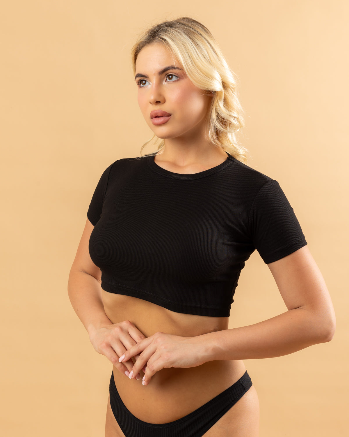 Classic Crop Tee Black